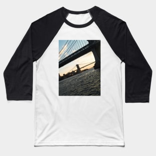 NYC: Manhattan & Brooklyn Bridge 2 Baseball T-Shirt